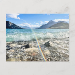 Tarjeta postal del paisaje de simpatía pensando en