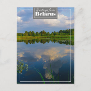 Tarjeta postal del paisaje natural del lago Bielor