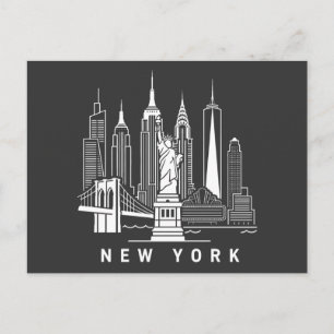 Tarjeta Postal del Paisaje Urbano Antiguo de Nueva