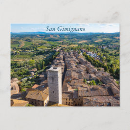 Tarjeta postal del paisaje urbano de San Gimignano