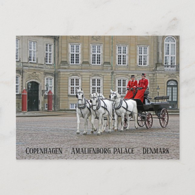 ¡Tarjeta postal del palacio de Amalienborg en Cope (Anverso)