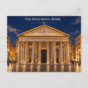 Tarjeta postal del Panteón Roma Italia