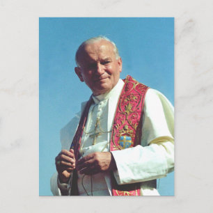 Tarjeta postal del Papa polaco Juan Pablo II