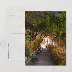 Tarjeta postal del parque de la ciudad de Funchal,
