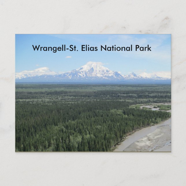 Tarjeta postal del parque nacional de Wrangell-Sai (Anverso)