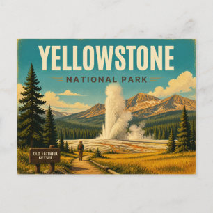 Tarjeta postal del parque nacional Yellowstone