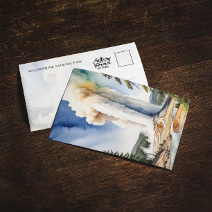 Tarjeta postal del Parque Nacional Yellowstone Old