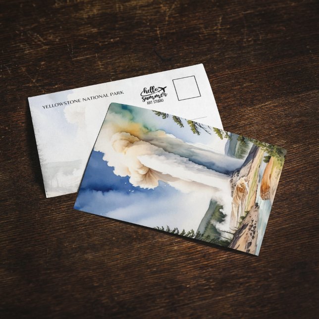 Tarjeta postal del Parque Nacional Yellowstone Old (Subido por el creador)