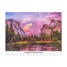 Tarjeta postal del Parque Nacional Yosemite