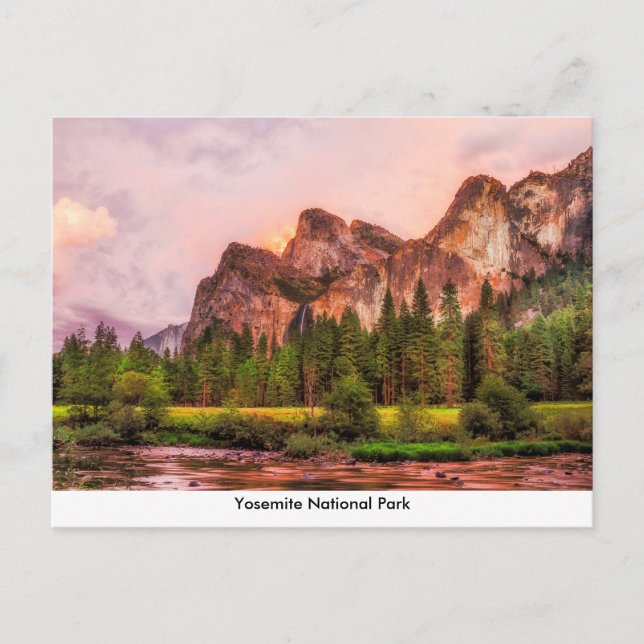 Tarjeta postal del Parque Nacional Yosemite (Anverso)