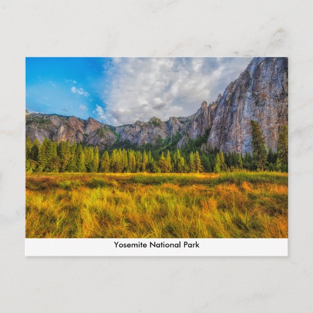 Tarjeta postal del Parque Nacional Yosemite (Anverso)