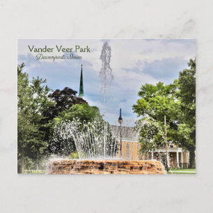 Tarjeta postal del parque Vander Veer (Davenport, 