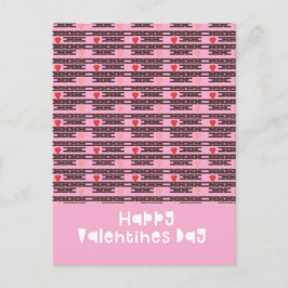 Tarjeta postal del patrón del día de San Valentín 