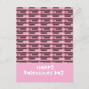 Tarjeta postal del patrón del día de San Valentín 
