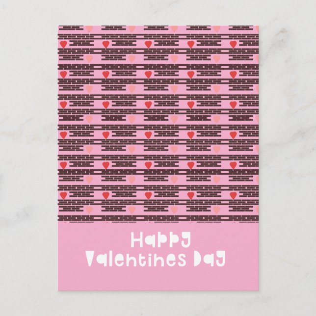 Tarjeta postal del patrón del día de San Valentín  (Anverso)