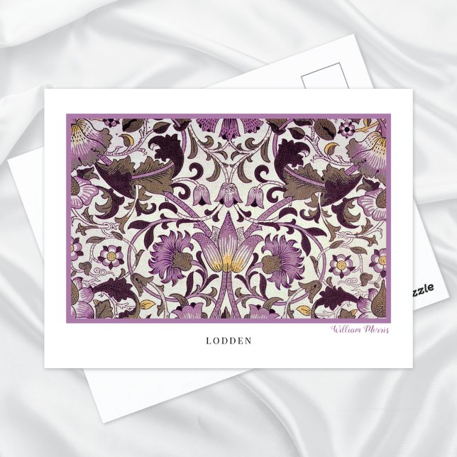 Tarjeta postal del patrón floral Lodden de William (Subido por el creador)