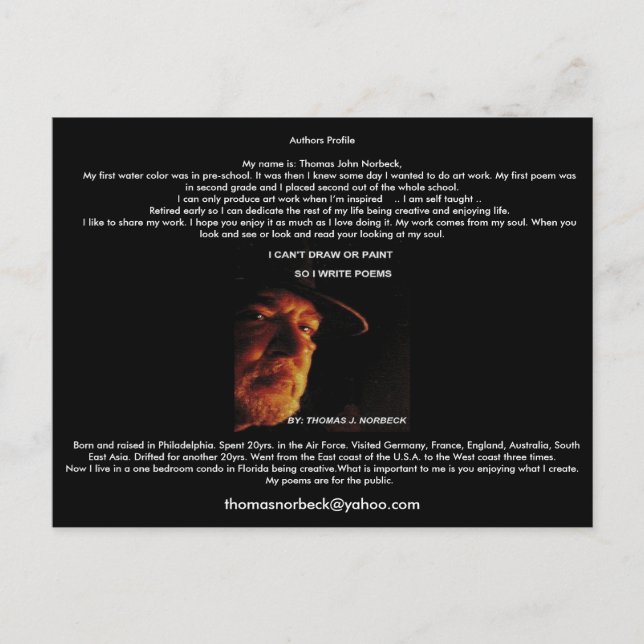 Tarjeta postal del perfil de los autores (Anverso)