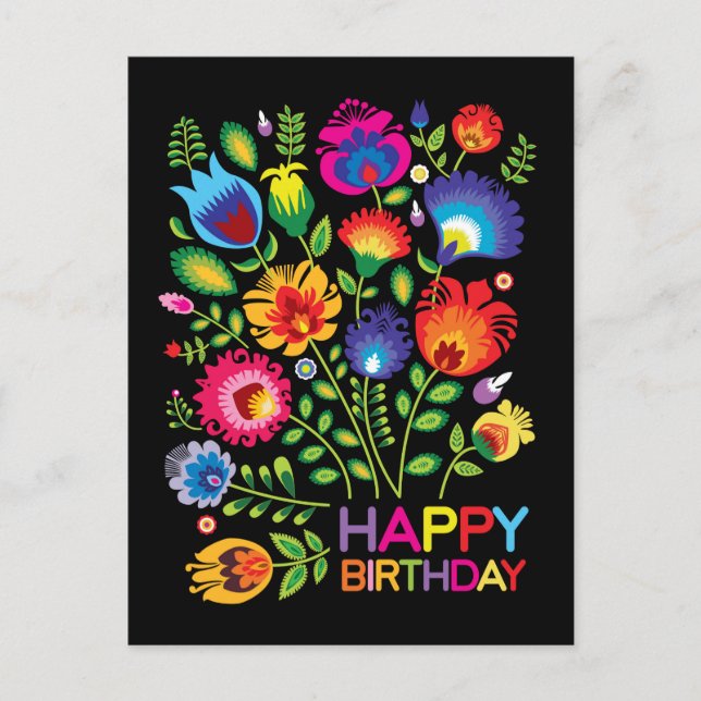Tarjeta postal del personalizable de cumpleaños fe (Anverso)
