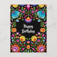Tarjeta postal del personalizable de cumpleaños fe