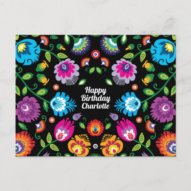 🎁 tarjeta postal del personalizable Feliz Cumplea (Anverso)
