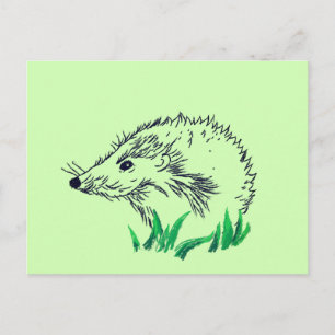 Tarjeta postal del Personalizado de dibujo de hedg