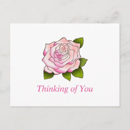 Tarjeta postal del Personalizado de dibujo rosa ro
