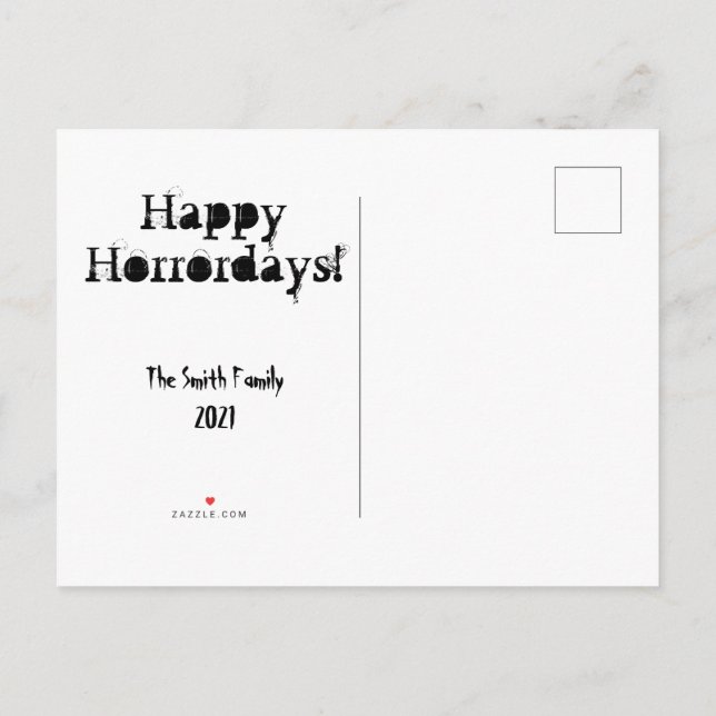 Tarjeta postal del Personalizado de los Navidades  (Reverso)