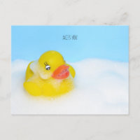 Tarjeta postal del Personalizado del pato de goma
