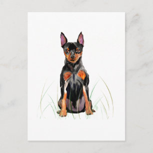 Tarjeta Postal del Pinscher Miniatura, Min Pin