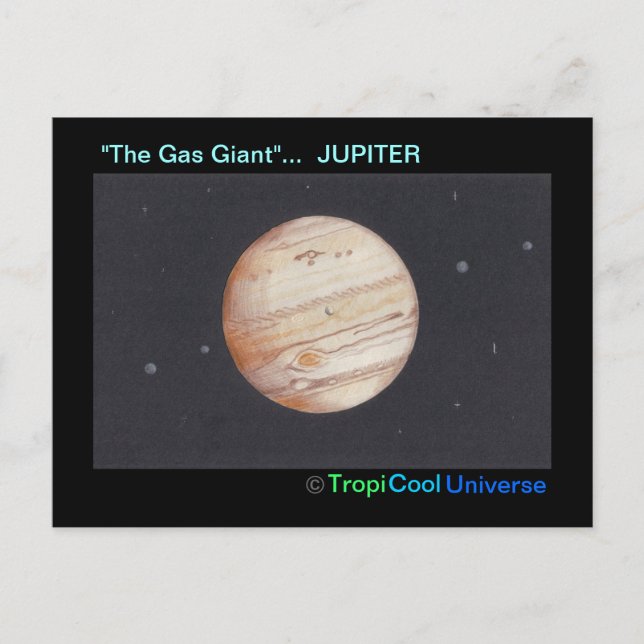 Tarjeta postal del planeta JÚPITER (Anverso)
