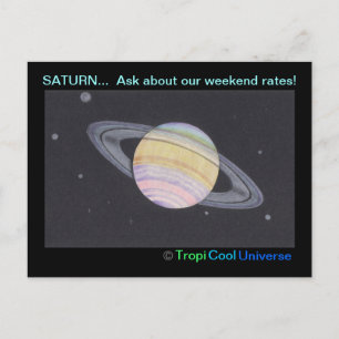 Tarjeta postal del planeta SATURNO