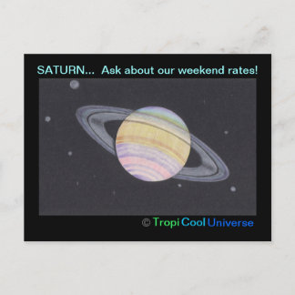 Tarjeta postal del planeta SATURNO