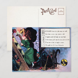 Tarjeta postal del poema de Halloween Victoriano 1
