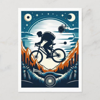 Tarjeta postal del poster de bicicletas