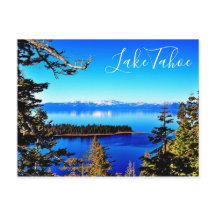 TARJETA POSTAL DEL PRECIOSO LAGO TAHOE