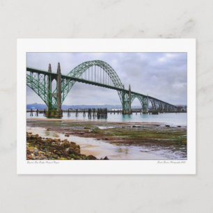 Tarjeta postal del puente de la bahía de Yaquina
