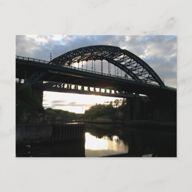 Tarjeta postal del puente de Wearmouth en Sunderla (Anverso)