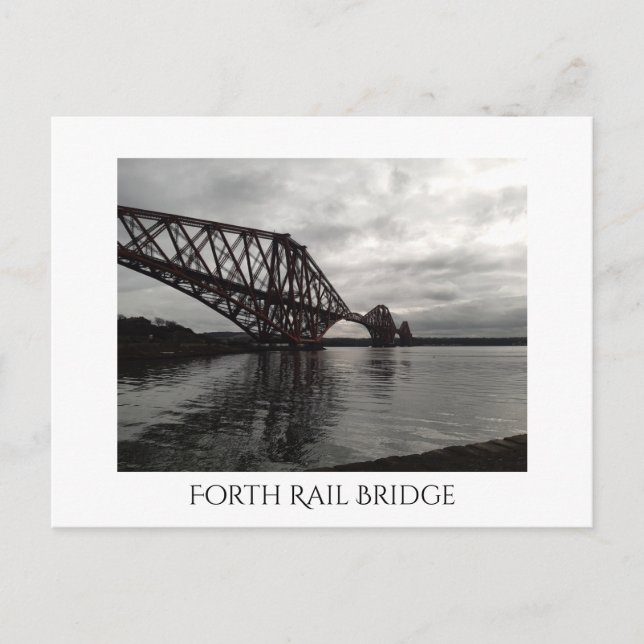 Tarjeta postal del puente ferroviario de Forth (Anverso)