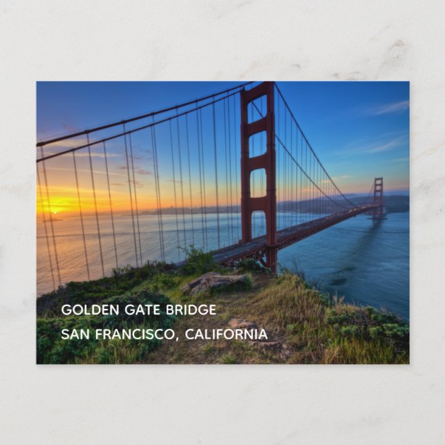 Tarjeta postal del puente Golden Gate (Anverso)