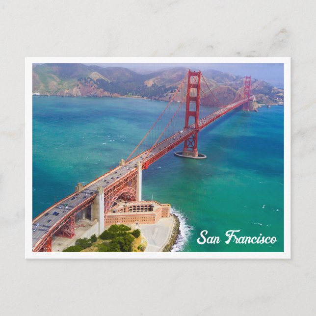 Tarjeta postal del puente Golden Gate de San Franc (Anverso)
