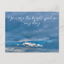 Tarjeta postal del punto brillante de mi día