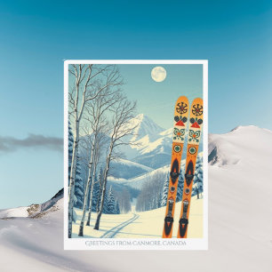 Tarjeta postal del resort de esquí Canmore Alberta