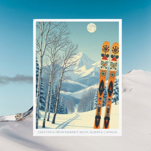 Tarjeta postal del resort de esquí Marmot Basin Al