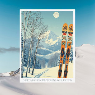 Tarjeta postal del resort de esquí Mt. Spokane Was