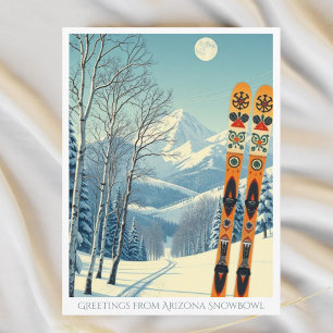 Tarjeta postal del resort de esquí Snowbowl Arizon