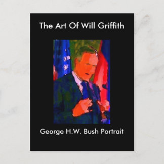 TARJETA POSTAL DEL RETRATO DE GEORGE H. W. BUSH