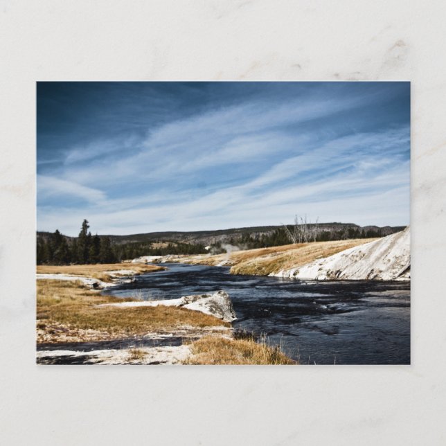Tarjeta postal del río Firehole (Anverso)