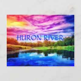 TARJETA POSTAL DEL RÍO HURON RAINBOW