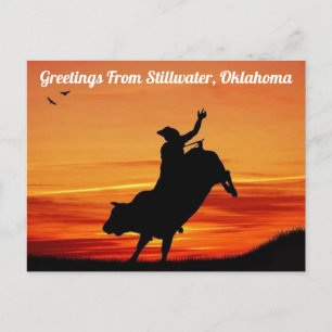 Tarjeta Postal del Rodeo de Stillwater, Oklahoma
