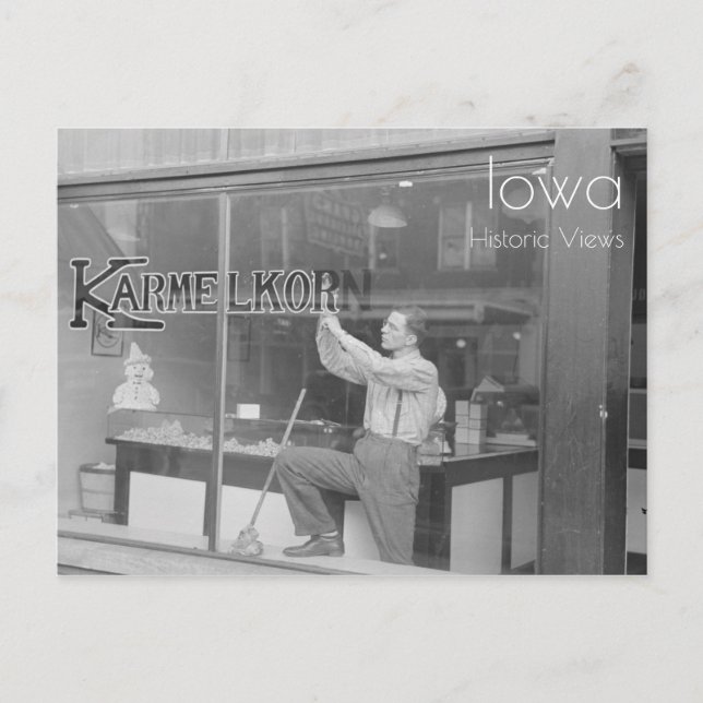 Tarjeta postal del Rótulo de Karmelkorn (Anverso)